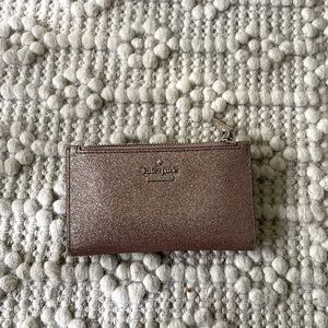 Sparkly rose gold Kate Spade wallet